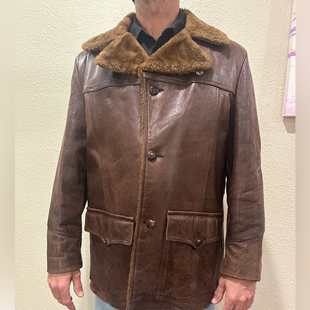 Men’s Vintage leather coat